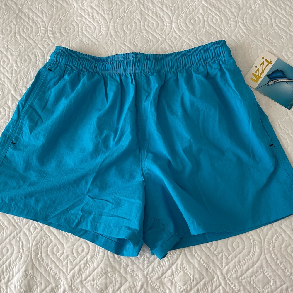blue uzzi water to fishing shorts size medium